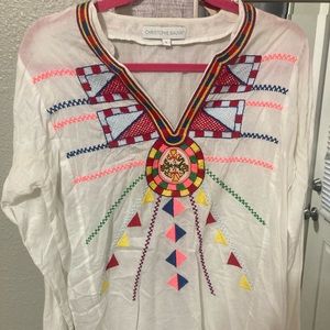 White embroidered Christophe Sauvat top